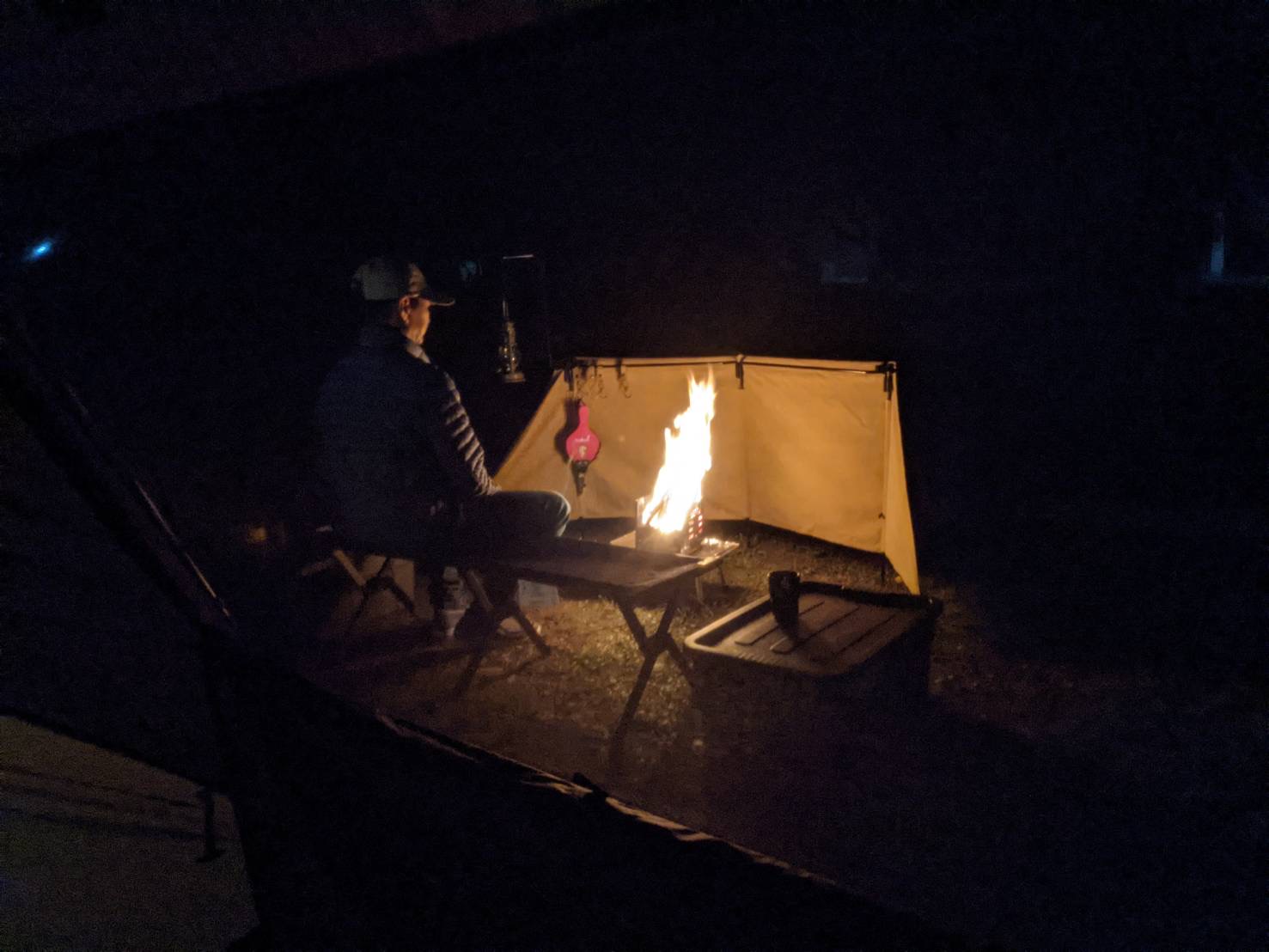 美山町自然文化村キャンプ場　焚き火