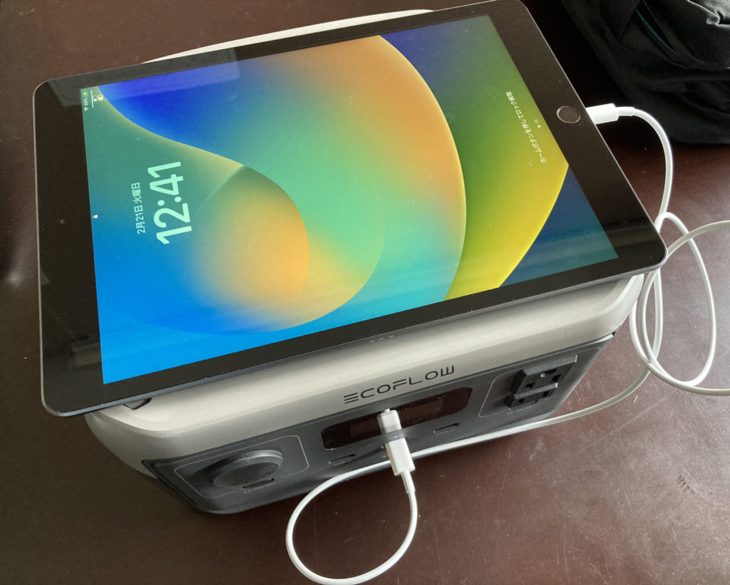 EcoFlow RIVER2（エコフロー リバー2）　iPad第9世代の充電